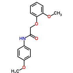 2-(2-Methoxyphenoxy)-N-(4-methoxyphenyl)acetamide结构式