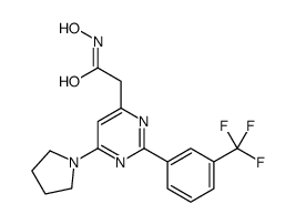 N-hydroxy-2-[6-pyrrolidin-1-yl-2-[3-(trifluoromethyl)phenyl]pyrimidin-4-yl]acetamide结构式