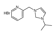 2-[(1-propan-2-yl-1,2-dihydroimidazol-1-ium-3-yl)methyl]pyridine,bromide Structure