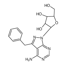 (2R,4R,5R)-2-(4-amino-3-benzylpyrazolo[3,4-d]pyrimidin-1-yl)-5-(hydroxymethyl)oxolane-3,4-diol Structure