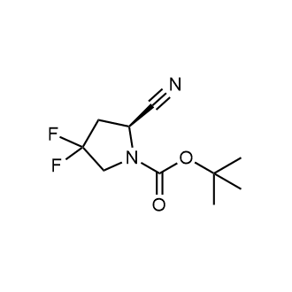 (S)-2-氰基-4,4-二氟吡咯烷-1-羧酸叔丁酯结构式