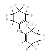 bis(2-chloro-3,3,4,4,5,5,6,6-octafluorocyclohexen-1-yl)mercury结构式