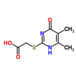 [(4,5-Dimethyl-6-oxo-1,6-dihydropyrimidin-2-yl)sulfanyl]acetic acid structure