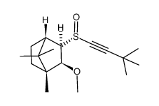 (Ss,1R,2S,3R)-2-methoxy-3-(3,3-dimethyl-1-butynylsulfinyl)bornane结构式