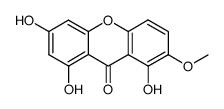 1,3,8-trihydroxy-7-methoxyxanthone Structure