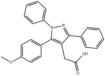 5-(4-Methoxyphenyl)-1,3-diphenyl-1H-pyrazole-4-acetic acid结构式