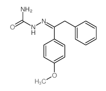 Hydrazinecarboxamide,2-[1-(4-methoxyphenyl)-2-phenylethylidene]- Structure