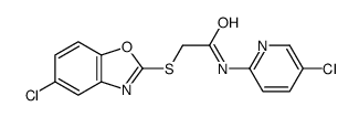 2-[(5-chloro-1,3-benzoxazol-2-yl)sulfanyl]-N-(5-chloropyridin-2-yl)acetamide Structure