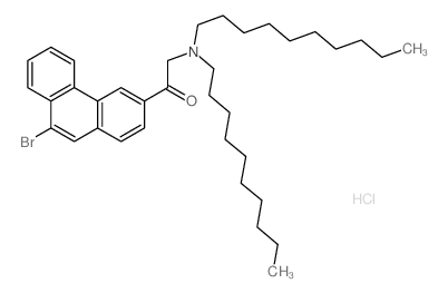 Ethanone,1-(9-bromo-3-phenanthrenyl)-2-(didecylamino)-, hydrochloride (1:1) structure