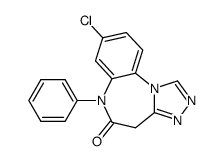 8-chloro-6-phenyl-4H-[1,24]triazolo[4,3-a][1,5]benzodiazepin-5(6H)-one结构式