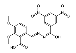 6-[(E)-[(3,5-dinitrobenzoyl)hydrazinylidene]methyl]-2,3-dimethoxybenzoic acid结构式