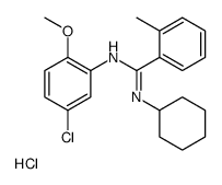 N-(5-chloro-2-methoxyphenyl)-N'-cyclohexyl-2-methylbenzenecarboximidamide,hydrochloride Structure