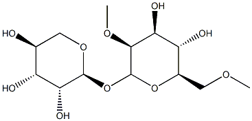 α-L-Lyxopyranosyl 2-O,6-O-dimethyl-β-D-mannopyranoside structure