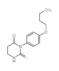 3-(4-butoxyphenyl)-2-sulfanylidene-1,3-diazinan-4-one结构式