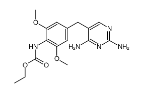 [4-(2,4-diamino-pyrimidin-5-ylmethyl)-2,6-dimethoxy-phenyl]-carbamic acid ethyl ester结构式