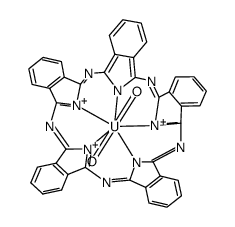 dioxocyclopentakis(1-iminoisoindolinato)uranium(VI) Structure