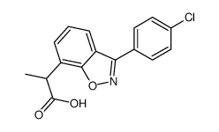 2-[3-(4-chlorophenyl)-1,2-benzoxazol-7-yl]propanoic acid结构式