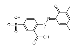 2-[2-(3,5-dimethyl-6-oxocyclohexa-2,4-dien-1-ylidene)hydrazinyl]-5-sulfobenzoic acid结构式