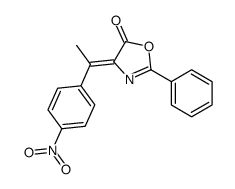 4-[1-(4-nitrophenyl)ethylidene]-2-phenyl-1,3-oxazol-5-one Structure