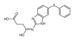 4-oxo-4-[(6-phenylsulfanyl-1H-benzimidazol-2-yl)amino]butanoic acid Structure