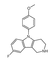 8-fluoro-5-(4-methoxy-phenyl)-2,3,4,5-tetrahydro-1H-pyrido[4,3-b]indole Structure