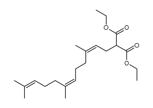 (4Z,8Z)-Farnesylmalonic diethyl ester结构式