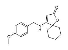 4-[(4-methoxyphenyl)methylamino]-1-oxaspiro[4.5]dec-3-en-2-one Structure