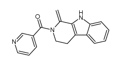1-methylene-2-nicotinoyl-2,3,4,9-tetrahydro-1H-β-carboline结构式