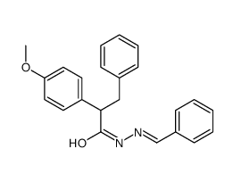 N-[(E)-benzylideneamino]-2-(4-methoxyphenyl)-3-phenylpropanamide结构式