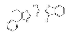 Benzo[b]thiophene-2-carboxamide, 3-chloro-N-(5-ethyl-4-phenyl-2-thiazolyl)- (9CI) structure
