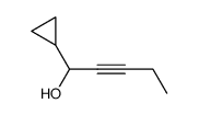 1-cyclopropyl-pent-2-yn-1-ol Structure