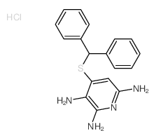 4-benzhydrylsulfanylpyridine-2,3,6-triamine structure