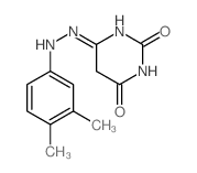 6-[2-(3,4-dimethylphenyl)hydrazinyl]-5H-pyrimidine-2,4-dione结构式