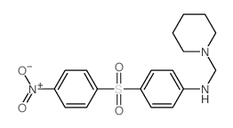 4-(4-nitrophenyl)sulfonyl-N-(1-piperidylmethyl)aniline picture