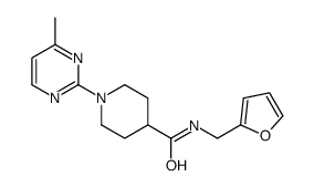 4-Piperidinecarboxamide,N-(2-furanylmethyl)-1-(4-methyl-2-pyrimidinyl)-(9CI) structure