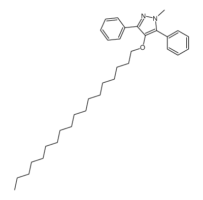 1-methyl-4-octadecoxy-3,5-diphenylpyrazole结构式