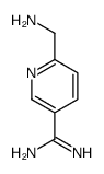 3-Pyridinecarboximidamide,6-(aminomethyl)-(9CI) Structure