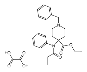 ethyl 4-[N-(1-oxopropyl)-N-phenylamino]-1-(phenylmethyl)-4-piperidinecarboxylate ethanedioate Structure