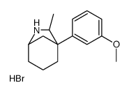 5-(3-methoxyphenyl)-6-methyl-7-azabicyclo[3.2.1]octane,hydrobromide Structure