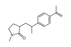 1-methyl-3-[2-(4-prop-1-en-2-ylphenyl)propyl]pyrrolidin-2-one结构式