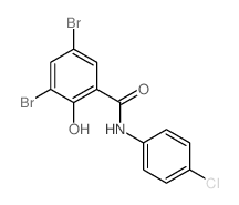 3,5-dibromo-N-(4-chlorophenyl)-2-hydroxy-benzamide Structure