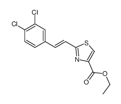 ethyl 2-[2-(3,4-dichlorophenyl)ethenyl]-1,3-thiazole-4-carboxylate结构式