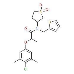 2-(4-chloro-3,5-dimethylphenoxy)-N-(1,1-dioxidotetrahydrothiophen-3-yl)-N-(thiophen-2-ylmethyl)propanamide picture