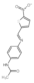 Acetamide,N-[4-[[(5-nitro-2-thienyl)methylene]amino]phenyl]- structure