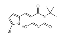 5-[(5-bromothiophen-2-yl)methylidene]-1-tert-butyl-1,3-diazinane-2,4,6-trione结构式