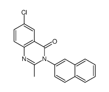 6-chloro-2-methyl-3-naphthalen-2-ylquinazolin-4-one结构式