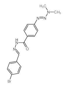 N-[(4-bromophenyl)methylideneamino]-4-dimethylaminodiazenyl-benzamide结构式