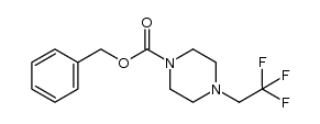 4-(2,2,2-trifluoroethyl)piperazin-1-carboxylic acid benzyl ester Structure