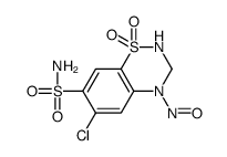 6-chloro-4-nitroso-1,1-dioxo-2,3-dihydro-1λ6,2,4-benzothiadiazine-7-sulfonamide结构式