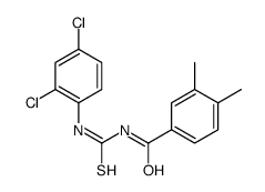 N-[(2,4-dichlorophenyl)carbamothioyl]-3,4-dimethylbenzamide结构式